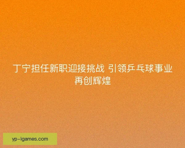丁宁担任新职迎接挑战 引领乒乓球事业再创辉煌